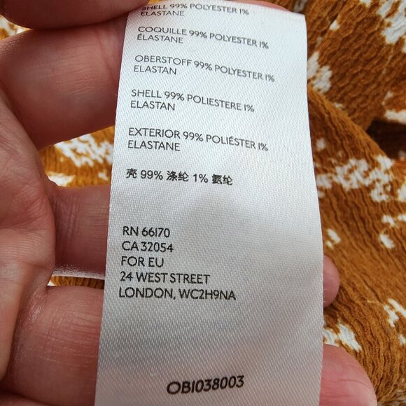 Anthropologie Amber Dolman Sleeve Blouse Floral Pleated Waist Fit & Flare sz Md - Picture 7 of 10